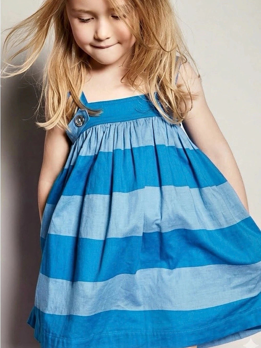 Burberry girls Blue Striped Dress summer dress New
